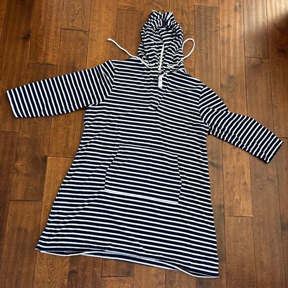 Lands' End Women's Striped Swim Coverup - Picture 2 of 11